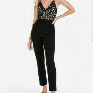 New With Tags Express Lace Bodice Black Jumpsuit - Medium
